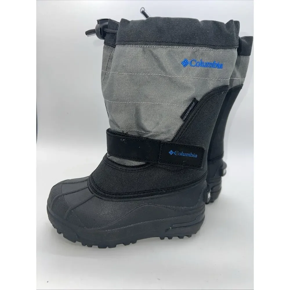 NEW Columbia Kids Snow Boots Insulated Powderbug Black WaterproofYouth Size 11 - Picture 4 of 8